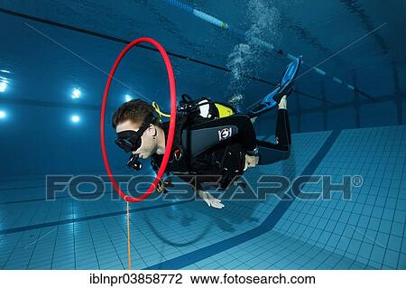 "Dive training, scuba diver in a swimming pool, Nuremberg, Bavaria, Germany, Europe" View Large Photo Image Stock Image - "Dive training, scuba diver in a swimming pool, Nuremberg, Bavaria, Germany, Europe". Fotosearch