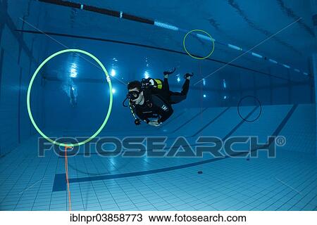 "Dive training, scuba diver in a swimming pool, Nuremberg, Bavaria, Germany, Europe" View Large Photo Image Stock Image - "Dive training, scuba diver in a swimming pool, Nuremberg, Bavaria, Germany, Europe". Fotosearch