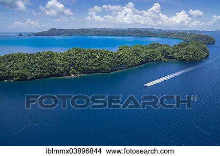 Picture - "Diving boat, Palau, Micronesia, Oceania". Fotosearch