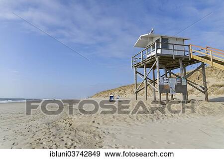"DLRG tower, a lifeguard tower of the German Life Saving Society, on the beach, Rantum, Rantum, Sylt, North Frisian Islands, Schleswig-Holstein, Germany, Europe" View Large Photo Image Stock Photo - "DLRG tower, a lifeguard tower of the German Life Saving Society, on the beach, Rantum, Rantum, Sylt, North Frisian Islands, Schleswig-Holstein, Germany, Europe". Fotosearch