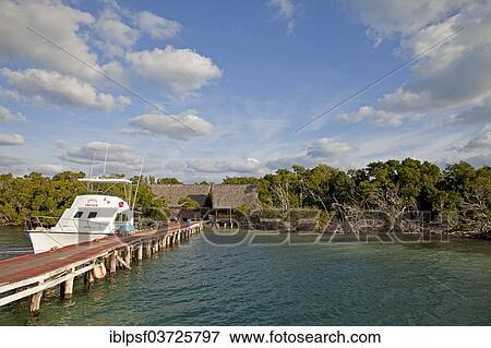 Stock Photo - "Dock and pier, Cayo Levisa, Pinar del Rio Province, Cuba, North America". Fotosearch