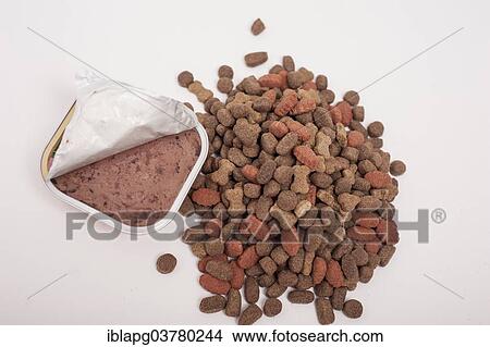 "Dog food, wet food and dry food" View Large Photo Image Picture - "Dog food, wet food and dry food". Fotosearch