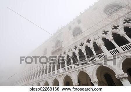 "Doge's Palace, Palazzo Ducale in the fog, Piazzetta San Marco, St. Mark's Square, Venice, Venezia, Veneto, Italy, Europe" View Large Photo Image Stock Photo - "Doge's Palace, Palazzo Ducale in the fog, Piazzetta San Marco, St. Mark's Square, Venice, Venezia, Veneto, Italy, Europe". Fotosearch