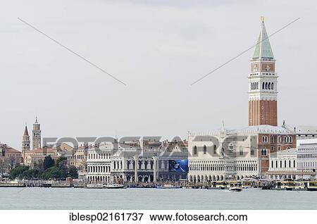 "Doge's Palace, Palazzo Ducale, St. Mark's Campanile, tower, San Marco quarter, Venice, Venezia, Veneto, Italy, Europe" View Large Photo Image Stock Photo - "Doge's Palace, Palazzo Ducale, St. Mark's Campanile, tower, San Marco quarter, Venice, Venezia, Veneto, Italy, Europe". Fotosearch