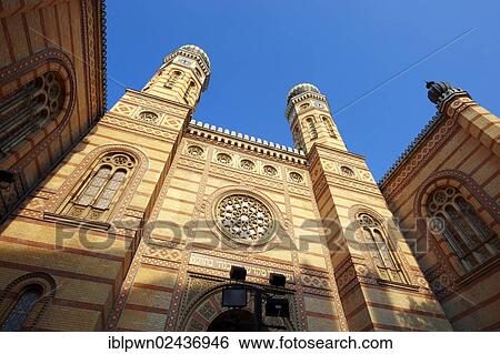 "Dohany Street Synagogue or Great Synagogue, Nagy zsinagoga, the second largest synagogue in the world built in Moorish Revival Style, Budapest, Hungary, Europe" View Large Photo Image Stock Photograph - "Dohany Street Synagogue or Great Synagogue, Nagy zsinagoga, the second largest synagogue in the world built in Moorish Revival Style, Budapest, Hungary, Europe". Fotosearch