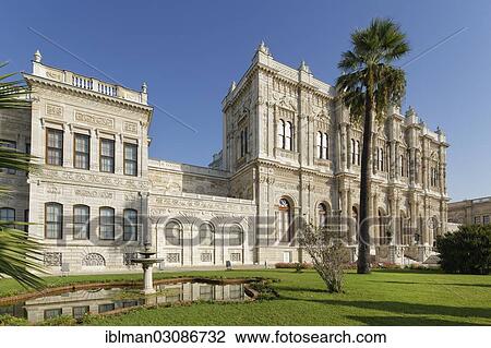 Stock Image - "Dolmabahce Palace, Dolmabahce Sarayi, Besiktas, Istanbul, European side, Istanbul Province, Turkey, European side, Europe". Fotosearch