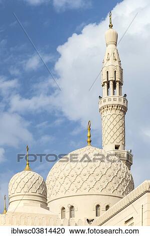 "Dome and minaret, Jumeirah Mosque in Dubai City, Dubai, United Arab Emirates, Asia" View Large Photo Image Stock Image - "Dome and minaret, Jumeirah Mosque in Dubai City, Dubai, United Arab Emirates, Asia". Fotosearch