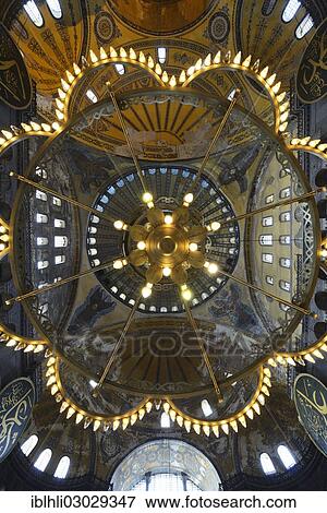 "Dome ceiling and chandelier, Hagia Sophia, Ayasofya, UNESCO World Cultural Heritage Site, Istanbul, European side, Istanbul Province, Turkey, European side, Europe" View Large Photo Image Stock Photo - "Dome ceiling and chandelier, Hagia Sophia, Ayasofya, UNESCO World Cultural Heritage Site, Istanbul, European side, Istanbul Province, Turkey, European side, Europe". Fotosearch