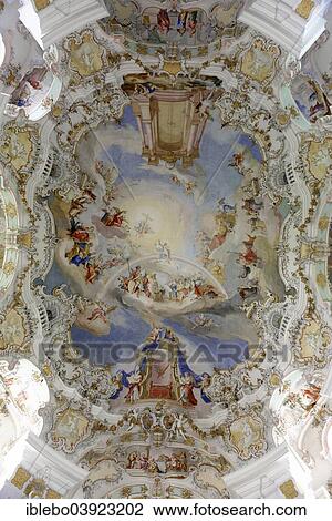 "Dome fresco, Wieskirche or Pilgrimage Church of Wies, Rococo, UNESCO World Heritage Site, Wies, Steingaden, Pfaffenwinkel region, Upper Bavaria, Bavaria, Germany, Europe" View Large Photo Image Stock Image - "Dome fresco, Wieskirche or Pilgrimage Church of Wies, Rococo, UNESCO World Heritage Site, Wies, Steingaden, Pfaffenwinkel region, Upper Bavaria, Bavaria, Germany, Europe". Fotosearch