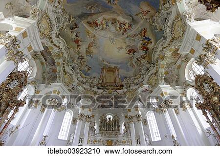 "Dome fresco, Wieskirche or Pilgrimage Church of Wies, Rococo, UNESCO World Heritage Site, Wies, Steingaden, Pfaffenwinkel region, Upper Bavaria, Bavaria, Germany, Europe" View Large Photo Image Stock Image - "Dome fresco, Wieskirche or Pilgrimage Church of Wies, Rococo, UNESCO World Heritage Site, Wies, Steingaden, Pfaffenwinkel region, Upper Bavaria, Bavaria, Germany, Europe". Fotosearch