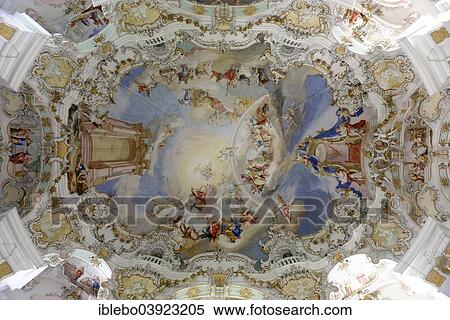 "Dome fresco, Wieskirche or Pilgrimage Church of Wies, Rococo, UNESCO World Heritage Site, Wies, Steingaden, Pfaffenwinkel region, Upper Bavaria, Bavaria, Germany, Europe" View Large Photo Image Stock Photography - "Dome fresco, Wieskirche or Pilgrimage Church of Wies, Rococo, UNESCO World Heritage Site, Wies, Steingaden, Pfaffenwinkel region, Upper Bavaria, Bavaria, Germany, Europe". Fotosearch
