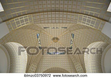 Stock Image - "Dome of the Church of St. Leopold at Steinhof, built 1904-1907, designed by Otto Wagner, most important building of the Viennese Art Nouveau, Vienna, Vienna State, Austria, Europe". Fotosearch