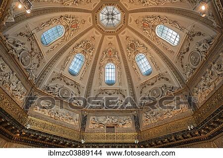 Picture - "Dome of the staircase, Naturhistorisches Museum, Museum of Natural History, 1891, Vienna, Vienna State, Austria, Europe". Fotosearch