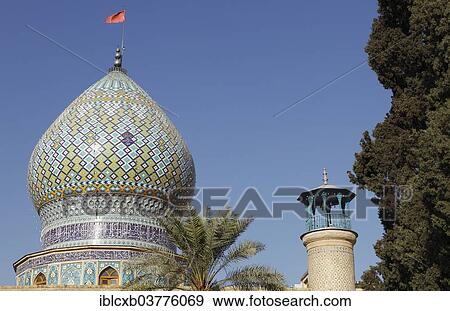 Stock Photo - "Dome, Shah Cheraq Mausoleum, Shiraz, Fars Province, Persia, Iran, Asia". Fotosearch