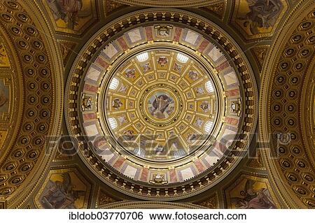 Stock Photograph - "Dome, St. Stephen's Basilica, Budapest, Hungary, Europe". Fotosearch