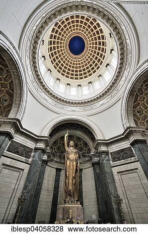 Stock Photo - "Dome, statue 'La Republica' Hall in the Capitol, Centro Habana, Havana, Ciudad de La Habana, Cuba, North America". Fotosearch