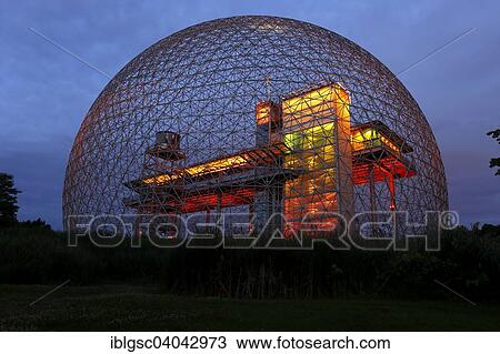"Dome structure, illuminated Environment Museum, Park Jean Drapeau, Montreal, Quebec Province, Canada, North America" View Large Photo Image Stock Image - "Dome structure, illuminated Environment Museum, Park Jean Drapeau, Montreal, Quebec Province, Canada, North America". Fotosearch