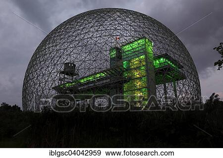 "Dome structure, illuminated Environment Museum, Park Jean Drapeau, Montreal, Quebec Province, Canada, North America" View Large Photo Image Stock Photo - "Dome structure, illuminated Environment Museum, Park Jean Drapeau, Montreal, Quebec Province, Canada, North America". Fotosearch