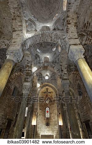 Stock Image - "Dome, unfinished, San Cataldo, Norman church from 1154, Palermo, Sicily, Italy, Europe". Fotosearch