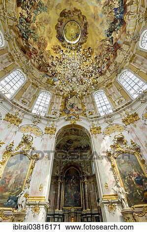 "Dome with fresco by Jacob Zeiller, baroque Church of the Assumption of St. Mary, Ettal Abbey, Ettal, Upper Bavaria, Bavaria, Germany, Europe" View Large Photo Image Stock Image - "Dome with fresco by Jacob Zeiller, baroque Church of the Assumption of St. Mary, Ettal Abbey, Ettal, Upper Bavaria, Bavaria, Germany, Europe". Fotosearch