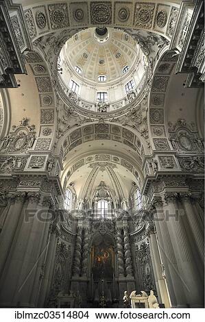"Dome with the altar of the Theatiner Church, Italian late Baroque, consecrated in 1675, Munich, Upper Bavaria, Bavaria, Germany, Europe" View Large Photo Image Picture - "Dome with the altar of the Theatiner Church, Italian late Baroque, consecrated in 1675, Munich, Upper Bavaria, Bavaria, Germany, Europe". Fotosearch