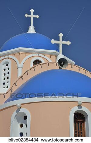 "Domes of the Christodoulos Church, Karterados, Santorini, Cyclades, Greek Islands, Greece, Europe" View Large Photo Image Picture - "Domes of the Christodoulos Church, Karterados, Santorini, Cyclades, Greek Islands, Greece, Europe". Fotosearch