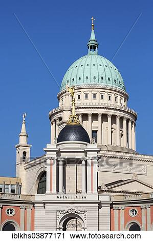 "Domes of the portal of the new parliament building, Neuer Landtag, and the Protestant Nikolaikirche, St. Nicholas' Church, Potsdam, Brandenburg, Germany, Europe" View Large Photo Image Stock Image - "Domes of the portal of the new parliament building, Neuer Landtag, and the Protestant Nikolaikirche, St. Nicholas' Church, Potsdam, Brandenburg, Germany, Europe". Fotosearch