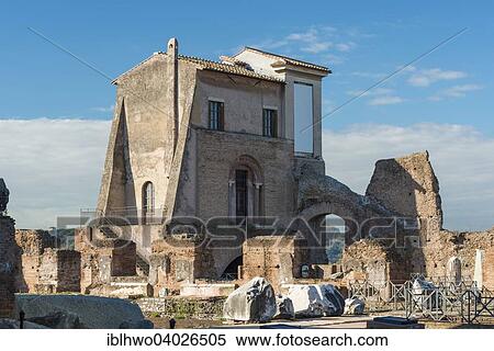 Stock Photography - "Domus Flavia, or Flavian Palace, on the Palatine, Rione X Campitelli, Rome, Lazio, Italy, Europe". Fotosearch