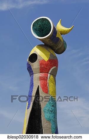 "Dona i Ocell, Woman and Bird, statue by Joan Miro, Parc de Joan Miro, Barcelona, Catalonia, Spain, Europe" View Large Photo Image Stock Photo - "Dona i Ocell, Woman and Bird, statue by Joan Miro, Parc de Joan Miro, Barcelona, Catalonia, Spain, Europe". Fotosearch
