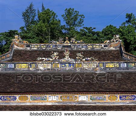"Dong Khanh""""s Tomb, decorated roof, Hue, Provinz Thua Thien-Hue, Vietnam, Asia" View Large Photo Image Stock Image - "Dong Khanh""""s Tomb, decorated roof, Hue, Provinz Thua Thien-Hue, Vietnam, Asia". Fotosearch