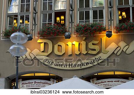 Picture - "Donisl, Zur alten Hauptwache"""", traditional restaurant, Marienplatz, Munich, Upper Bavaria, Bavaria, Germany, Europe". Fotosearch