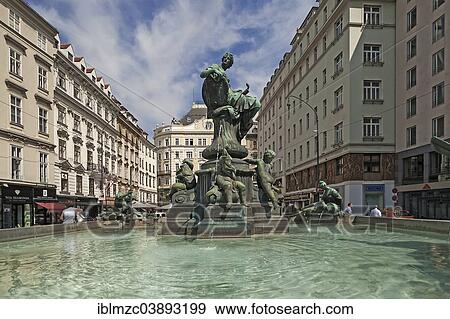 "Donnerbrunnen fountain, created by Georg Raphael Donner in 1739, Vienna's largest fountain, Neuer Markt square, Vienna, Vienna State, Austria, Europe" View Large Photo Image Stock Photo - "Donnerbrunnen fountain, created by Georg Raphael Donner in 1739, Vienna's largest fountain, Neuer Markt square, Vienna, Vienna State, Austria, Europe". Fotosearch