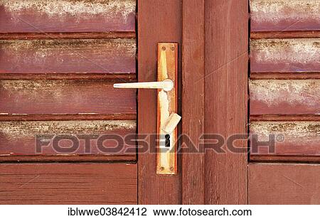 Stock Image - "Door in the historic town centre, Baska, Krk Island, Croatia, Europe". Fotosearch