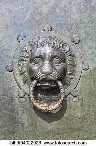 Door Knocker At The Entrance Portal Mausoleum Buckeburg