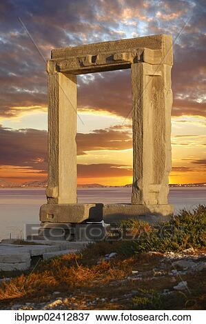 Doorway of the ruins of the Temple of Apollo, Naxos, Cyclades Islands, Greece, Europe View Large Photo Image Stock Photo - Doorway of the ruins of the Temple of Apollo, Naxos, Cyclades Islands, Greece, Europe. Fotosearch