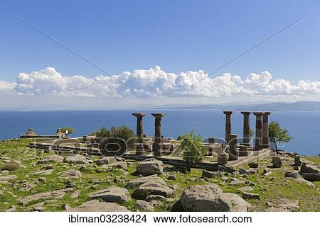 "Doric columns of Athena Temple, Assos, Canakkale Province, Marmara Region, Turkey, Asia" View Large Photo Image Picture - "Doric columns of Athena Temple, Assos, Canakkale Province, Marmara Region, Turkey, Asia". Fotosearch