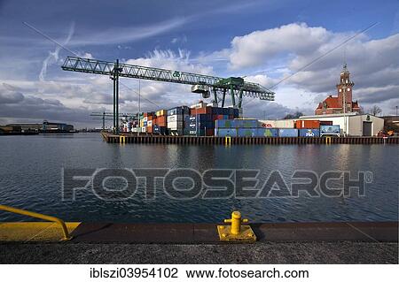 "Dortmund harbor with the old Port Authority, Dortmund, Ruhr district, North Rhine-Westphalia, Germany, Europe" View Large Photo Image Stock Image - "Dortmund harbor with the old Port Authority, Dortmund, Ruhr district, North Rhine-Westphalia, Germany, Europe". Fotosearch