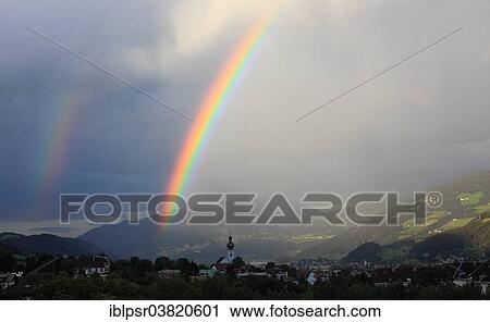 "Double rainbow over the Inn Valley, Hall in Tyrol, Tyrol, Austria, Europe" View Large Photo Image Stock Image - "Double rainbow over the Inn Valley, Hall in Tyrol, Tyrol, Austria, Europe". Fotosearch
