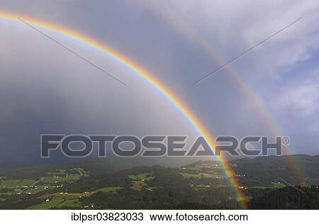 "Double rainbow over the Inn Valley, Hall in Tyrol, Inn Valley, Tyrol, Austria, Europe" View Large Photo Image Stock Image - "Double rainbow over the Inn Valley, Hall in Tyrol, Inn Valley, Tyrol, Austria, Europe". Fotosearch