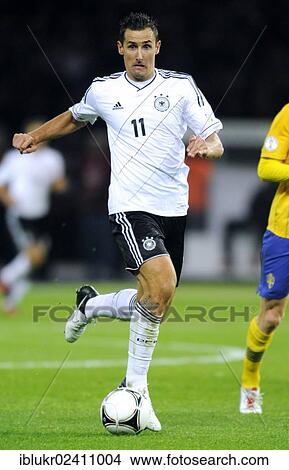 Picture - "Double scorer Miroslav Klose during the qualifying match for the FIFA World Cup 2014, Germany - Sweden 4: 4, Olympic Stadium, Berlin, Germany, Europe". Fotosearch