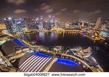 "Downtown central financial district at night, Singapore, Asia" View Large Photo Image Stock Photo - "Downtown central financial district at night, Singapore, Asia". Fotosearch
