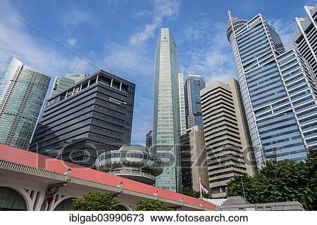 Stock Image - "Downtown Central financial district, Singapore, Asia". Fotosearch
