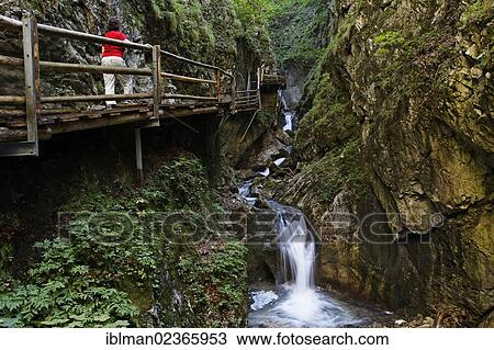 Stock Image - "Dr. Vogelgesang gorge and Trattenbach creek, Spital am Pyhrn, Pyhrn-Priel, Traunviertel region, Upper Austria, Austria, Europe". Fotosearch