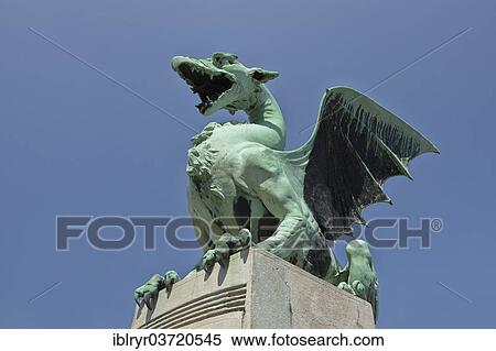 Stock Photography - "Dragon Bridge, Ljubljana, Slovenia, Europe". Fotosearch