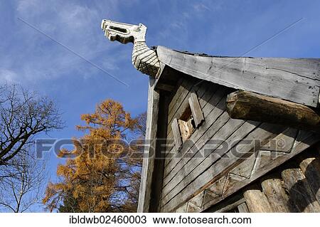 "Dragon head as an ornament on a wooden hut, Flake Viking village, lake Walchensee or Lake Walchen, Upper Bavaria, Bavaria, Germany, Europe" View Large Photo Image Stock Image - "Dragon head as an ornament on a wooden hut, Flake Viking village, lake Walchensee or Lake Walchen, Upper Bavaria, Bavaria, Germany, Europe". Fotosearch