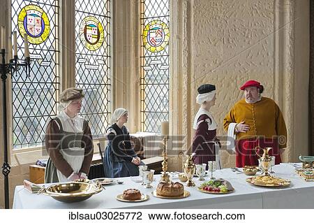 "Drama, set table, four people wearing medieval clothes, Stirling Castle Palace, Stirling, Scotland, United Kingdom, Europe" View Large Photo Image Stock Image - "Drama, set table, four people wearing medieval clothes, Stirling Castle Palace, Stirling, Scotland, United Kingdom, Europe". Fotosearch