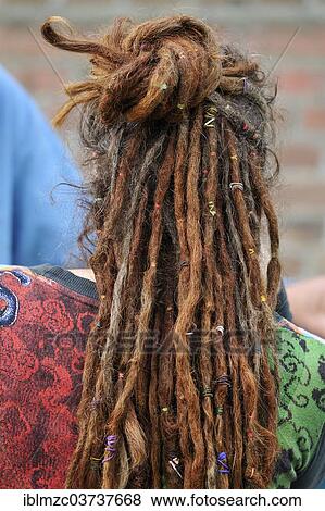 Stock Photo - "Dreadlocks, hairstyle of a young woman, Mecklenburg-Western Pomerania, Germany, Europe". Fotosearch