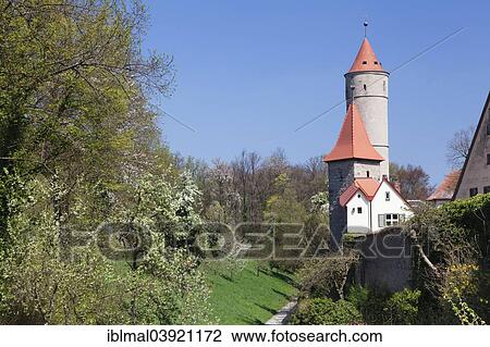 "Dreikonigsturm tower and Gruner Turm tower, Romantic Road, Dinkelsbuhl, Middle Franconia, Franconia, Bavaria, Germany, Europe" View Large Photo Image Stock Image - "Dreikonigsturm tower and Gruner Turm tower, Romantic Road, Dinkelsbuhl, Middle Franconia, Franconia, Bavaria, Germany, Europe". Fotosearch