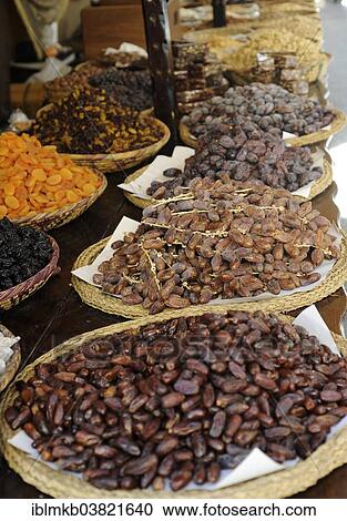 "Dried fruit for sale in market stall at the annual All Saints Market in Cocentaina, Alicante province, Spain, Europe" View Large Photo Image Stock Image - "Dried fruit for sale in market stall at the annual All Saints Market in Cocentaina, Alicante province, Spain, Europe". Fotosearch