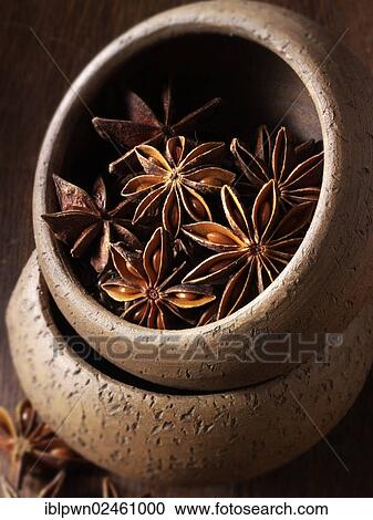 Stock Image - Dried whole star anise. Fotosearch